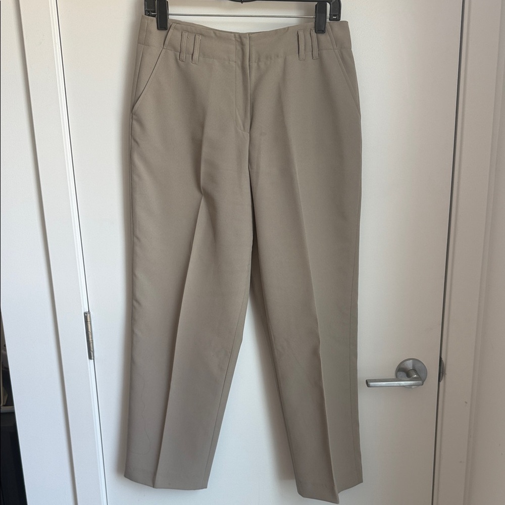 Vintage Woman’s Classic Straight-Leg Dress Pants - Beige